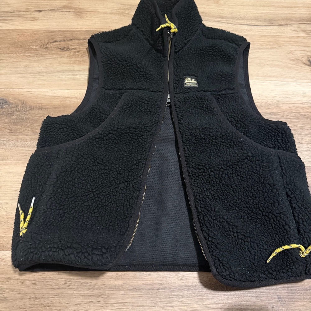 Aimé Leon Dore Unisphere Fleece Field Vest Jet Black Men's Size XS Oversized - Picture 6 of 13